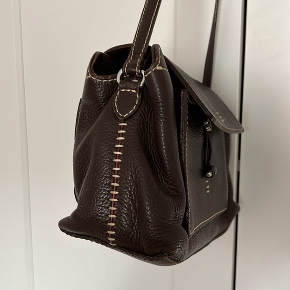 Vintage Brighton pebble leather bold stitch snap front purse - Picture 6 of 17